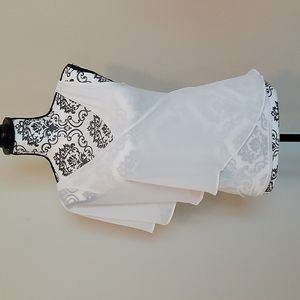 Bebe white top with sheer detail